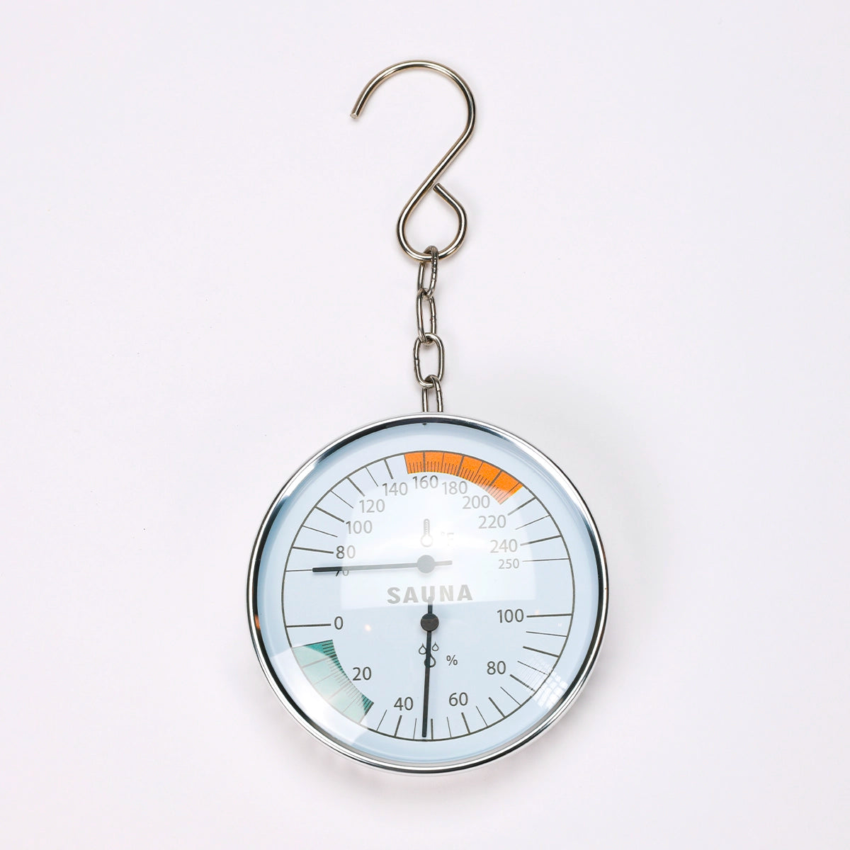 All Day Sauna Co. sauna thermometer and hygrometer — dual-function gauge for tracking heat and humidity during sauna sessions