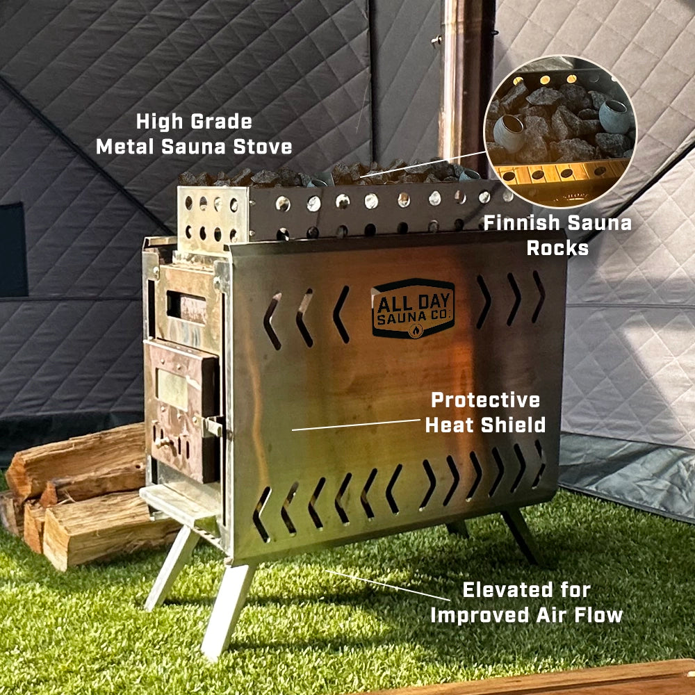 Stainless steel wood burning sauna stove