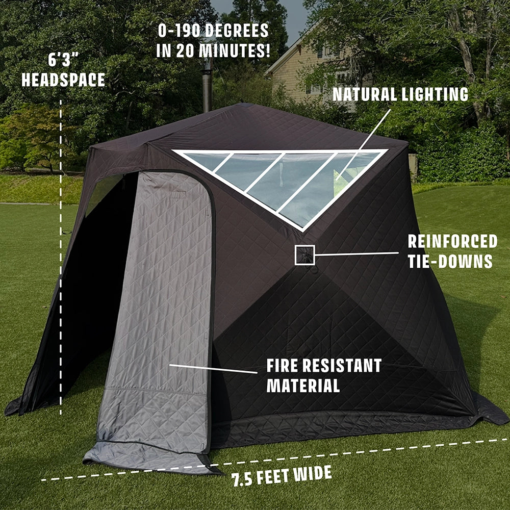 Specs of the Outdoor Sauna from All Day Sauna Co.